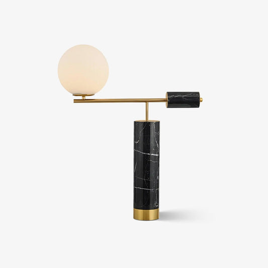 Lexi Table Lamp | Metal, Glass, Marble | Gold & Black, Gold & White