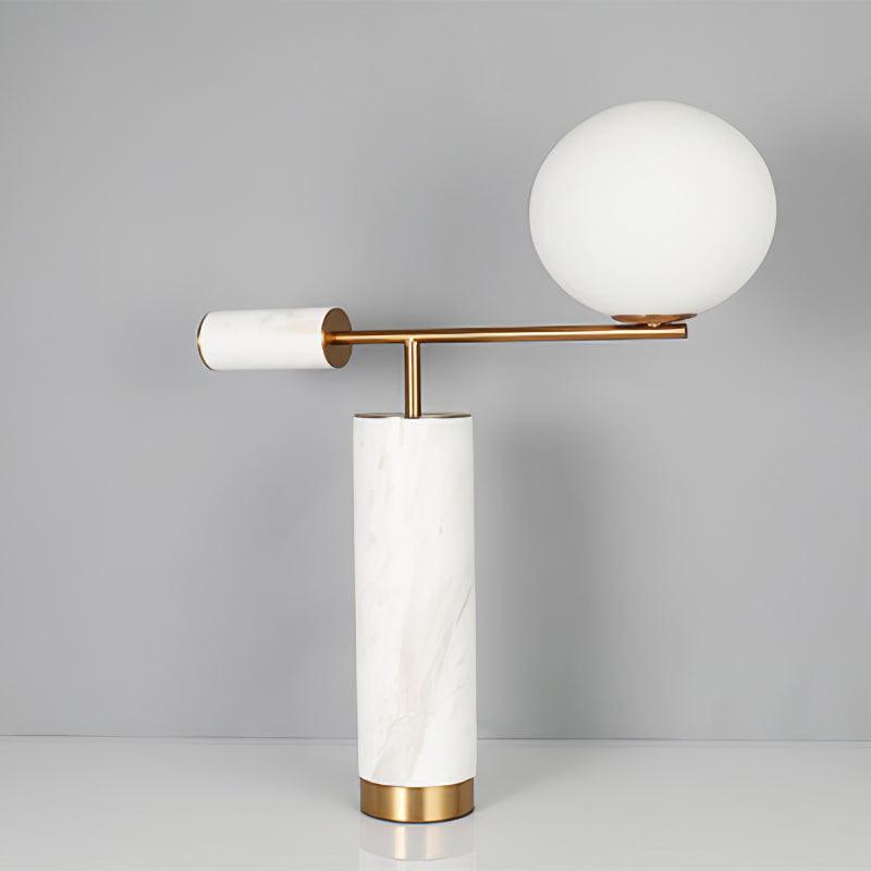 Lexi Table Lamp | Metal, Glass, Marble | Gold & Black, Gold & White