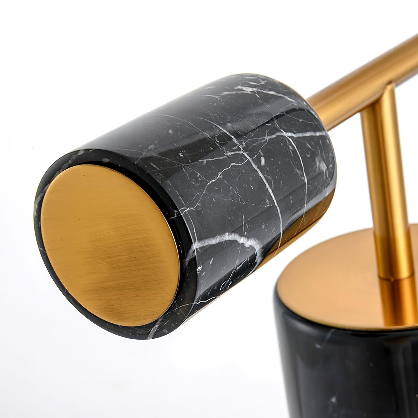 Lexi Table Lamp | Metal, Glass, Marble | Gold & Black, Gold & White
