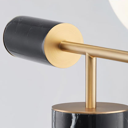 Lexi Table Lamp | Metal, Glass, Marble | Gold & Black, Gold & White