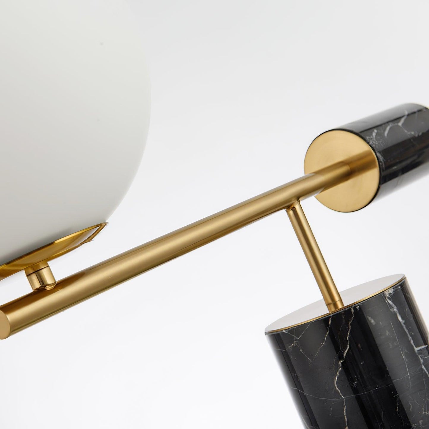 Lexi Table Lamp | Metal, Glass, Marble | Gold & Black, Gold & White