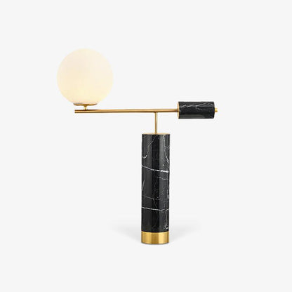 Lexi Table Lamp | Metal, Glass, Marble | Gold & Black, Gold & White