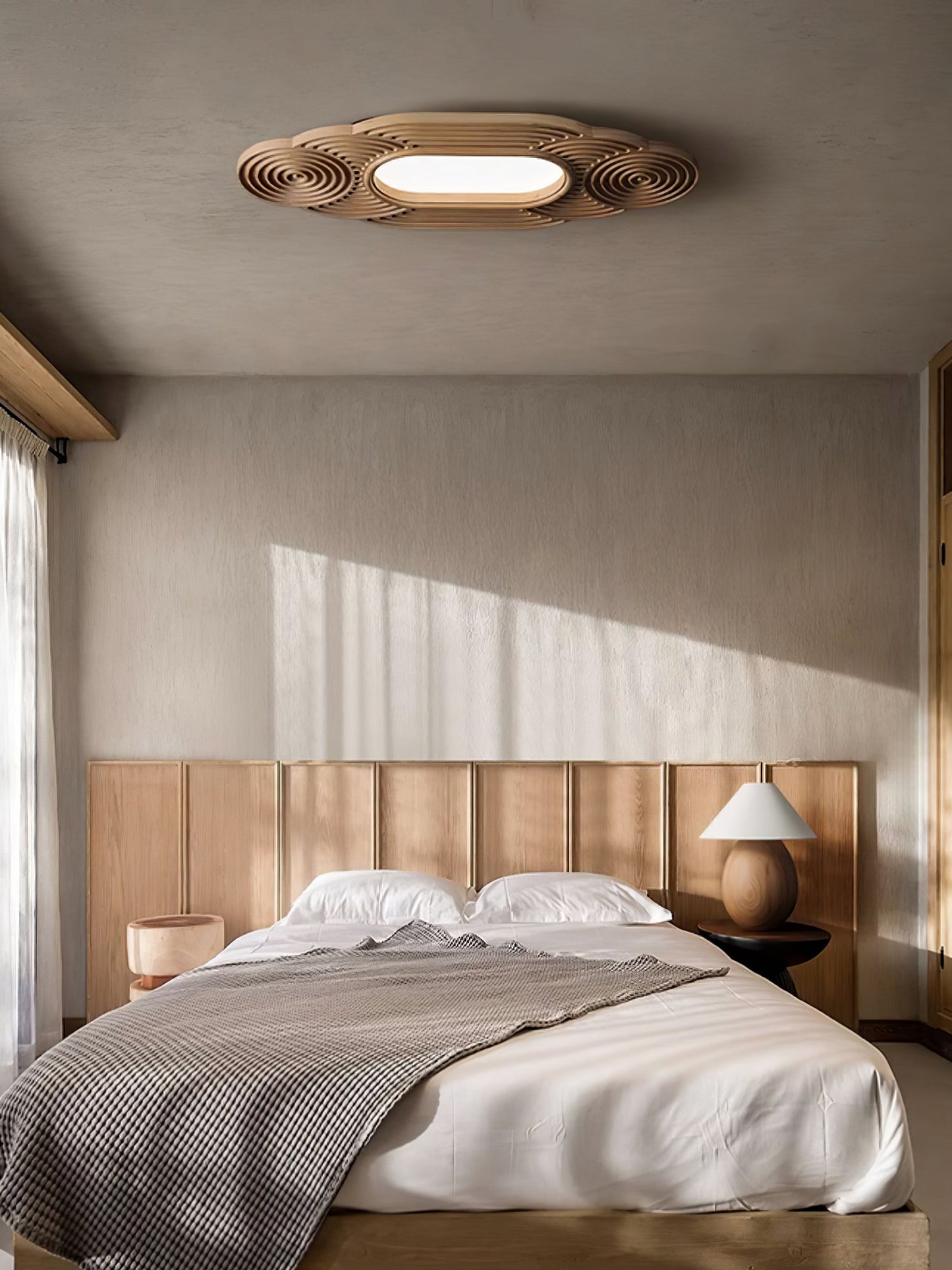 Lianyan Ceiling Lamp | Metal Wood Acrylic | Wood Color, Walnut Color, Black