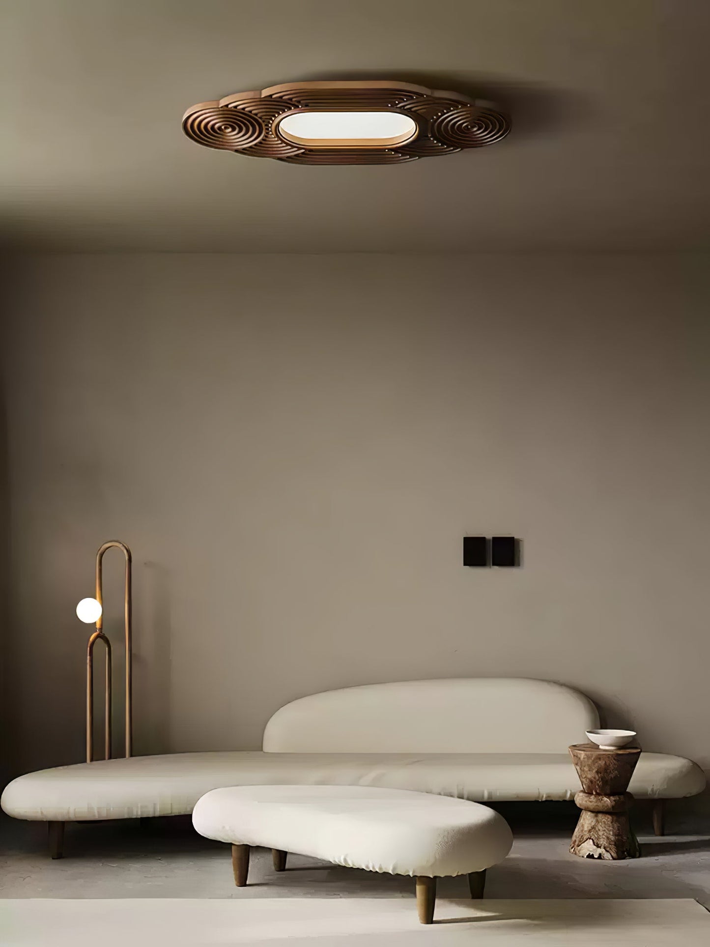 Lianyan Ceiling Lamp | Metal Wood Acrylic | Wood Color, Walnut Color, Black