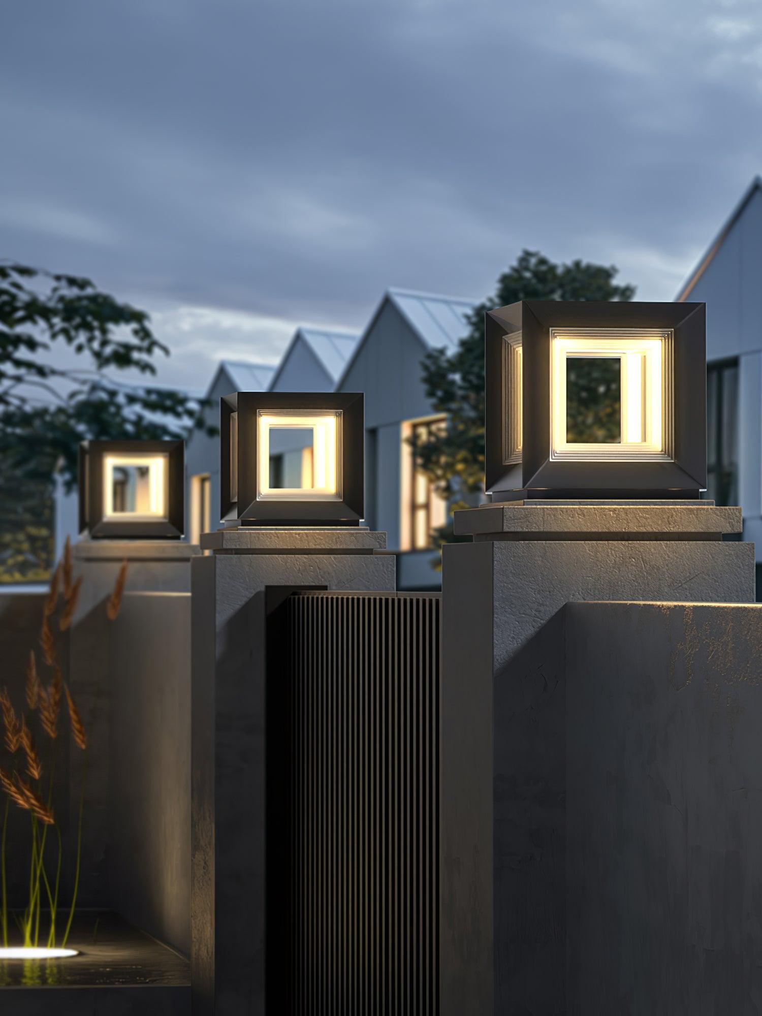 Outdoor Post Light | Waterproof Metal & Acrylic | Available in Black & White