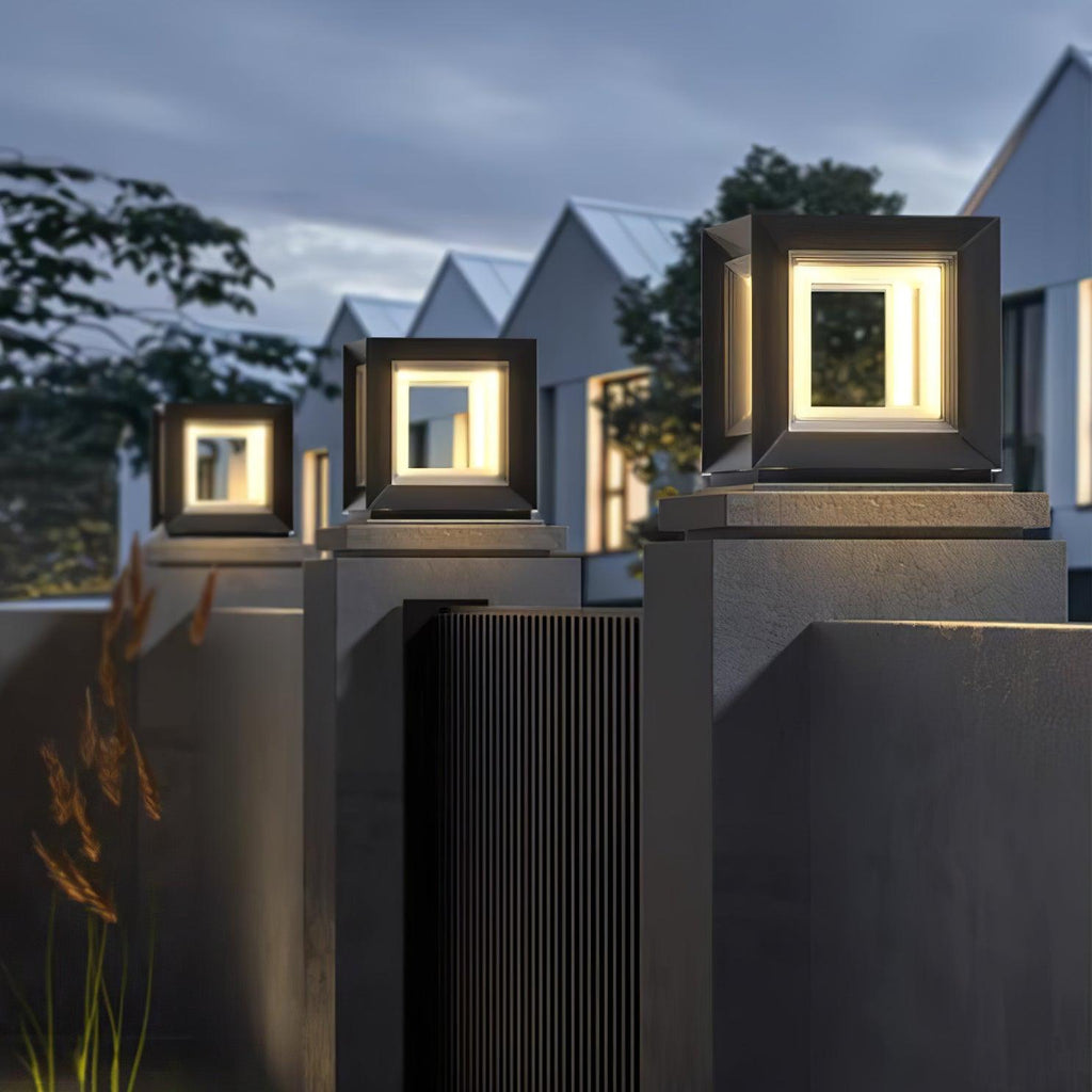 Outdoor Post Light | Waterproof Metal & Acrylic | Available in Black & White