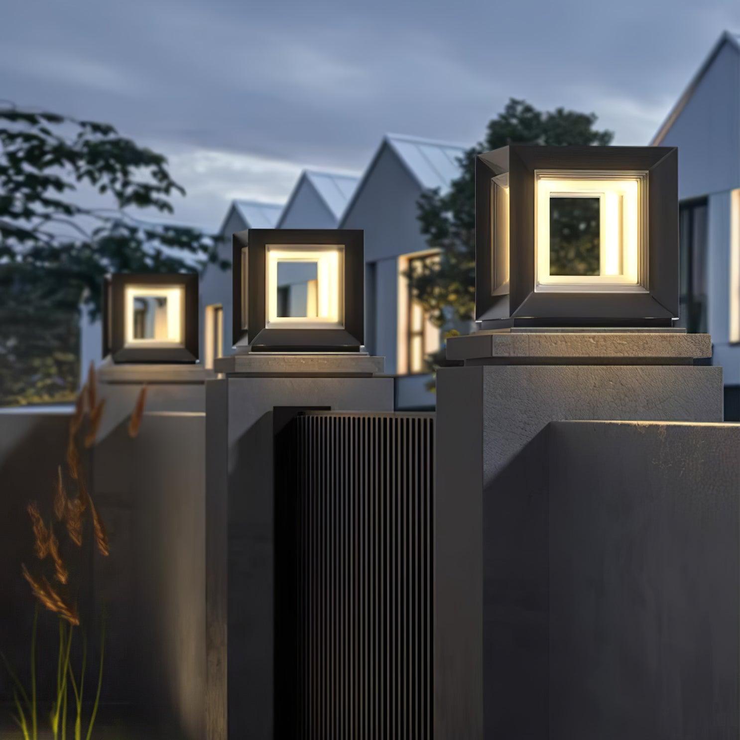 Outdoor Post Light | Waterproof Metal & Acrylic | Available in Black & White