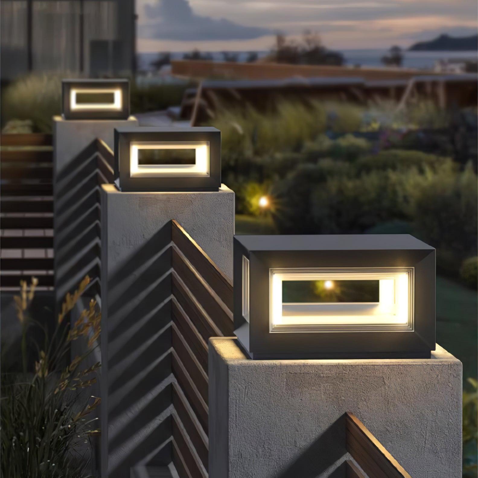 Outdoor Post Light | Waterproof Metal & Acrylic | Available in Black & White