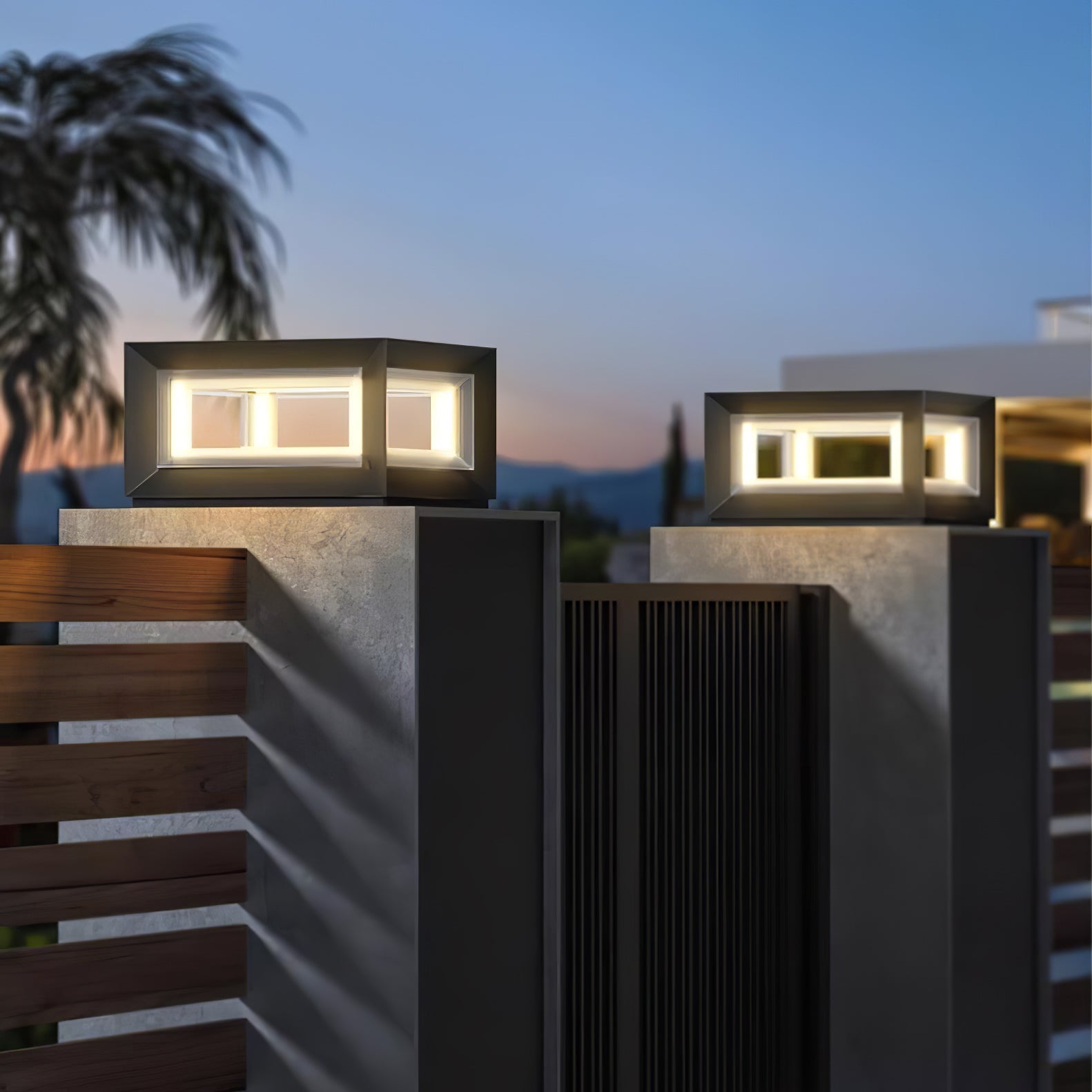Outdoor Post Light | Waterproof Metal & Acrylic | Available in Black & White
