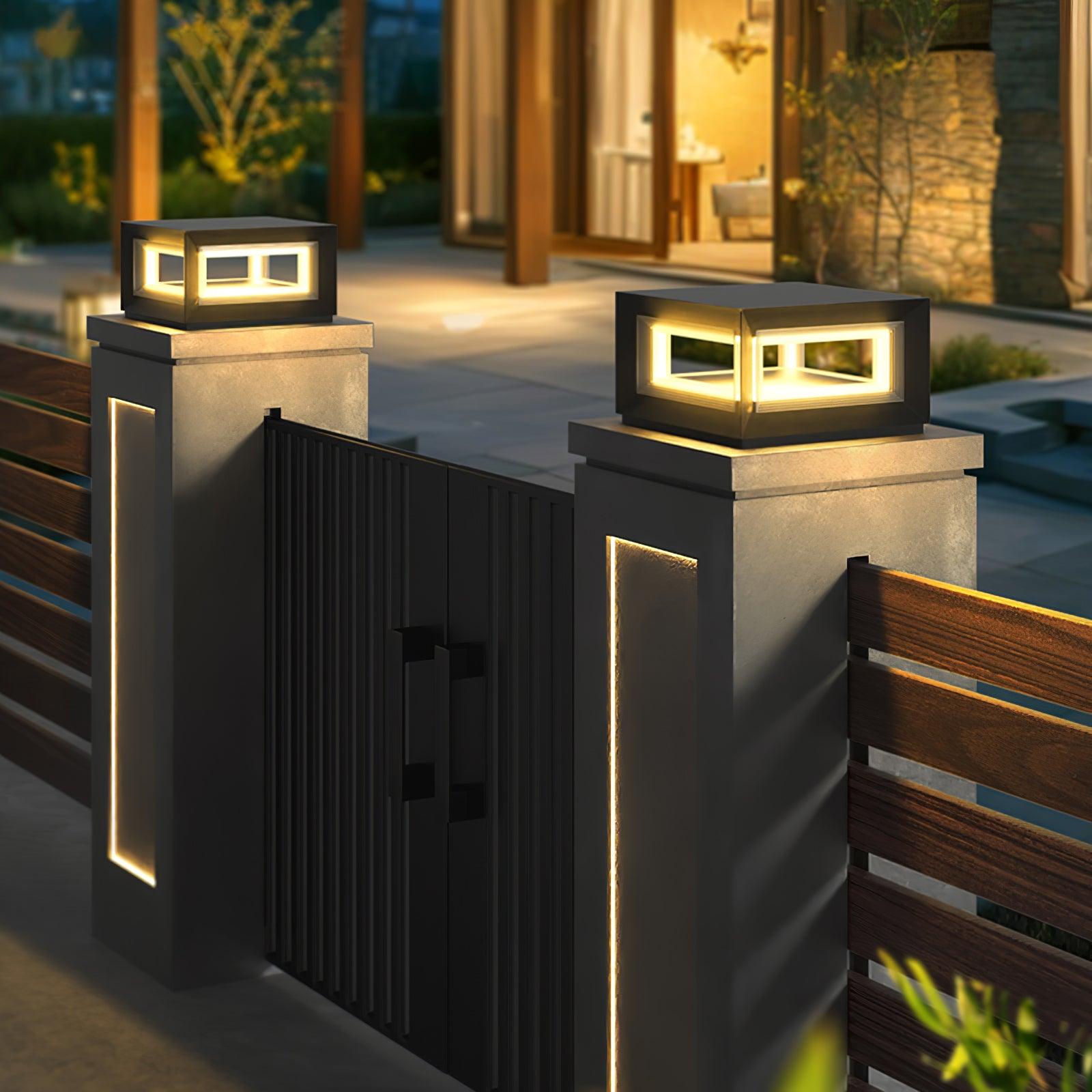 Outdoor Post Light | Waterproof Metal & Acrylic | Available in Black & White
