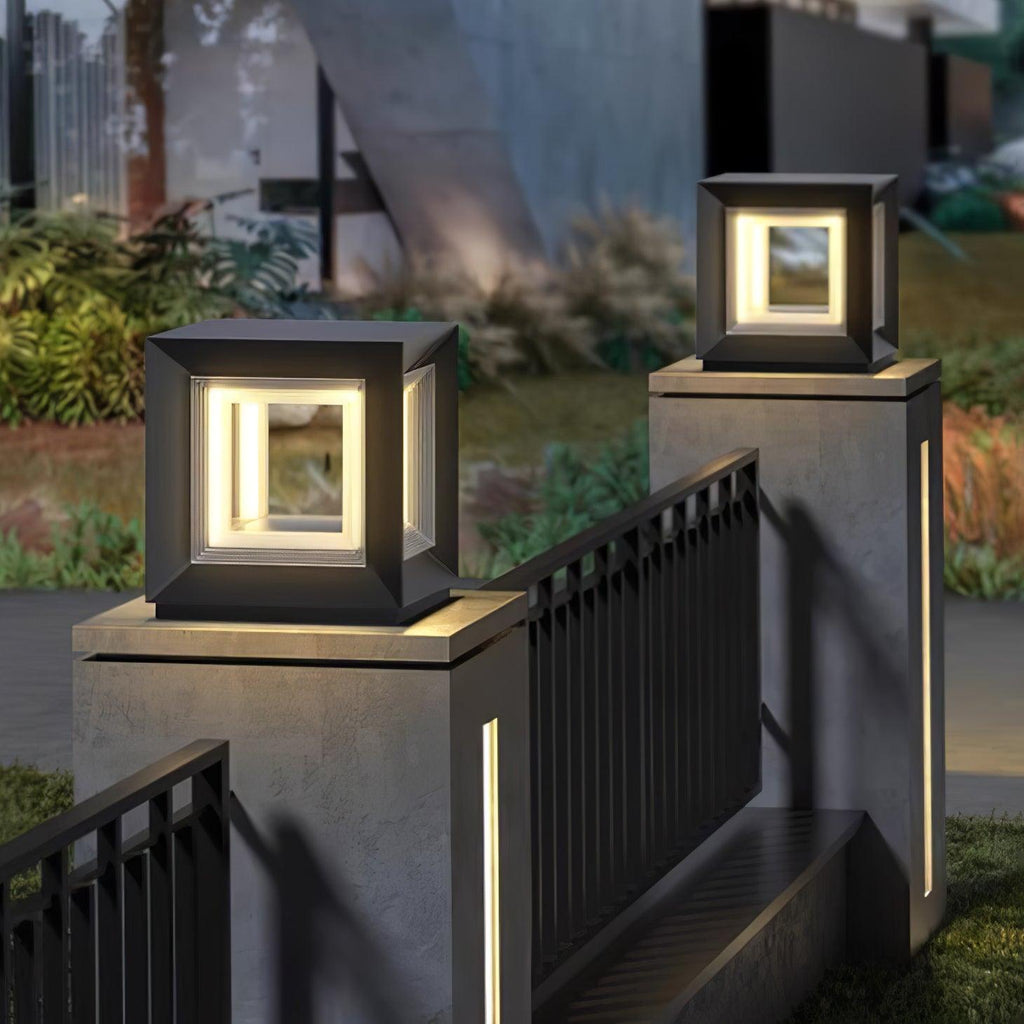 Outdoor Post Light | Waterproof Metal & Acrylic | Available in Black & White
