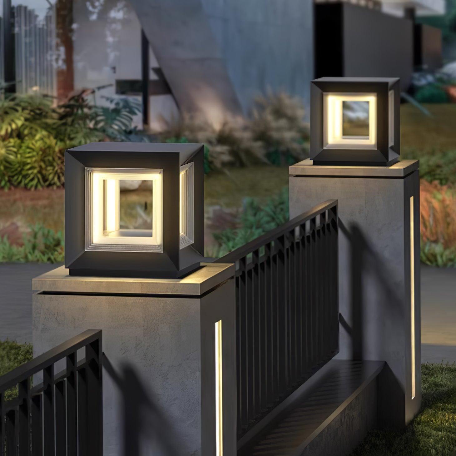 Outdoor Post Light | Waterproof Metal & Acrylic | Available in Black & White