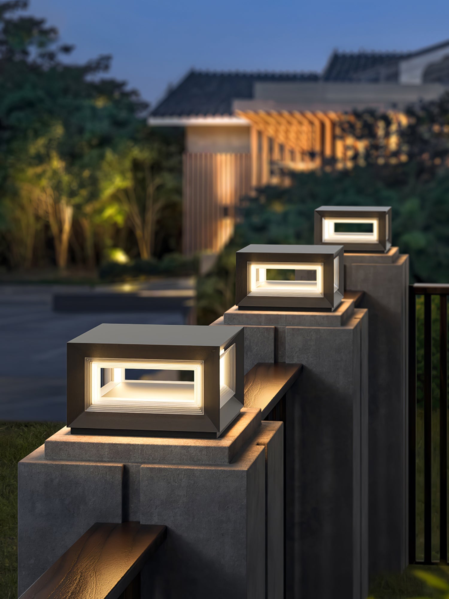 Outdoor Post Light | Waterproof Metal & Acrylic | Available in Black & White