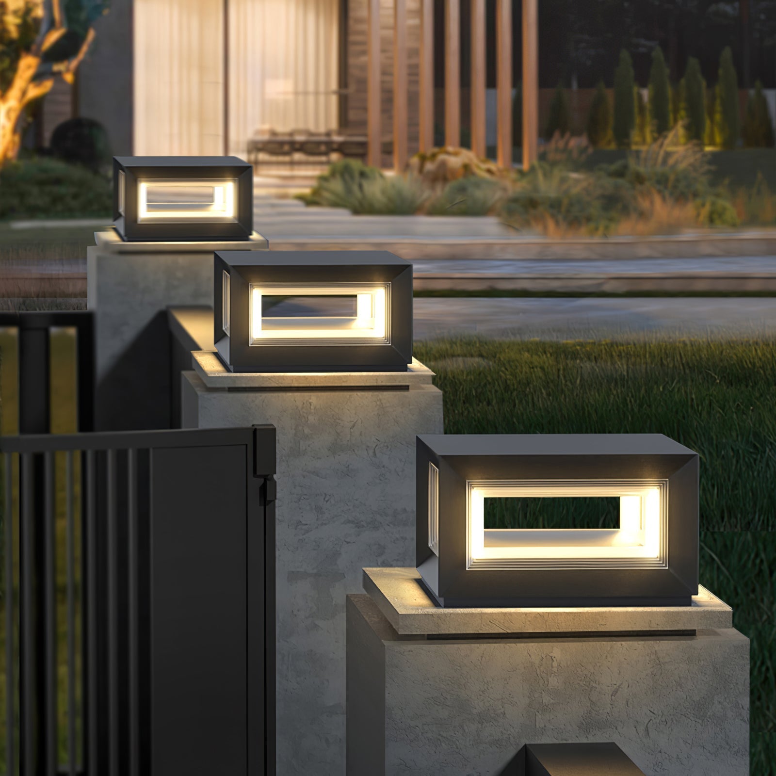 Outdoor Post Light | Waterproof Metal & Acrylic | Available in Black & White