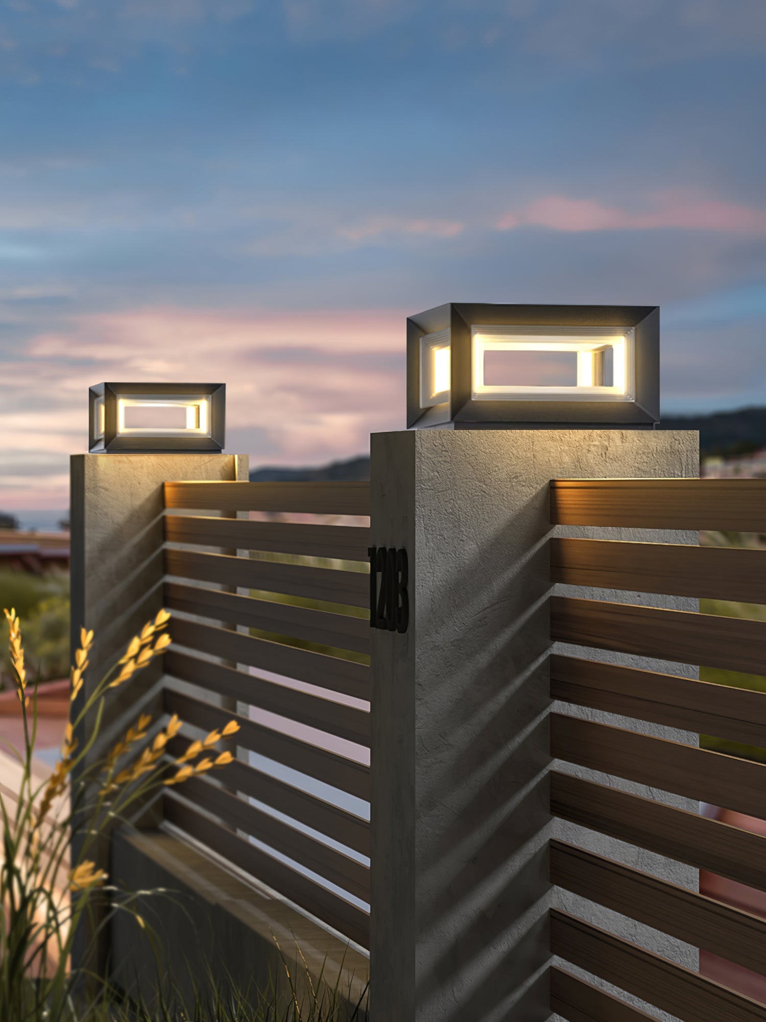 Outdoor Post Light | Waterproof Metal & Acrylic | Available in Black & White