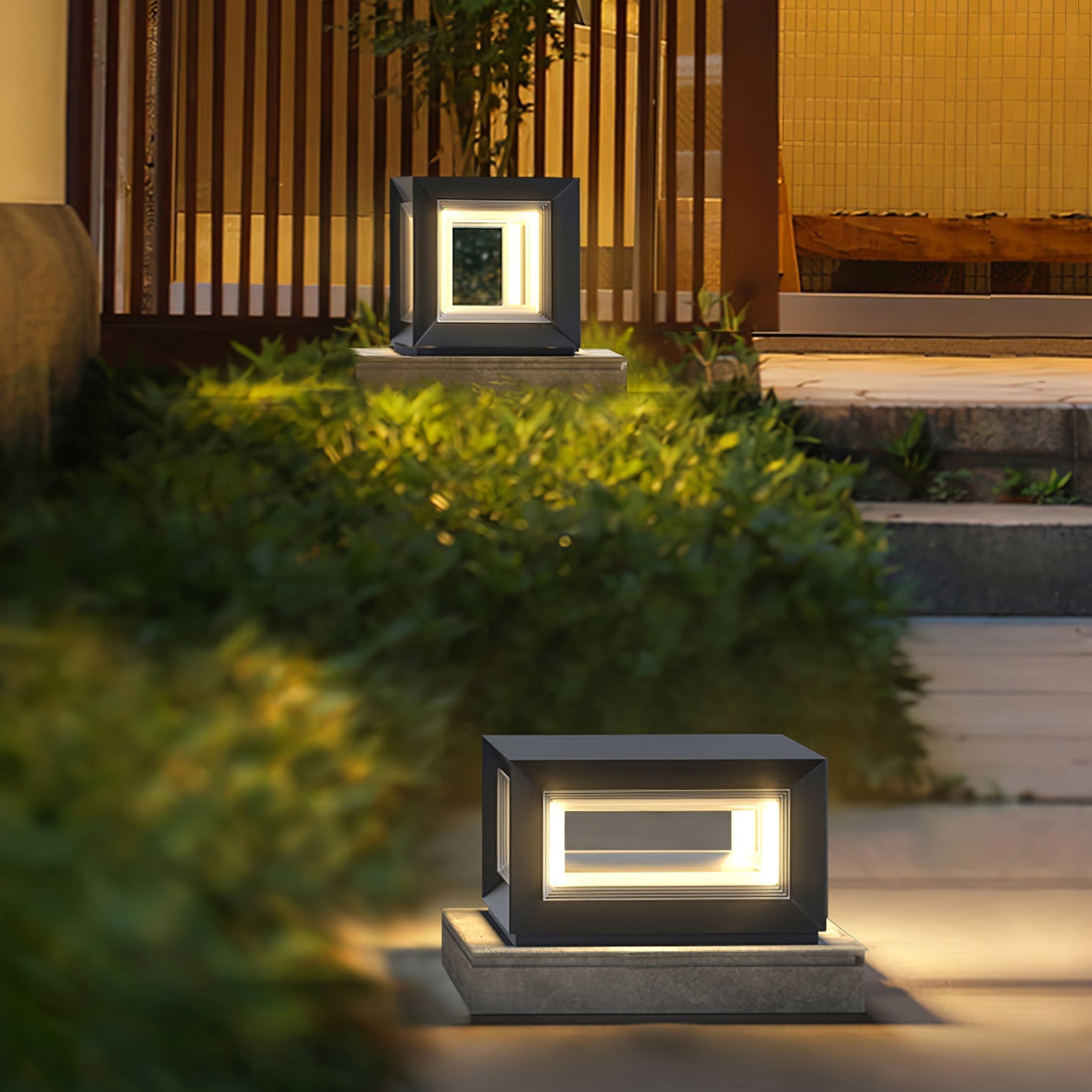 Outdoor Post Light | Waterproof Metal & Acrylic | Available in Black & White