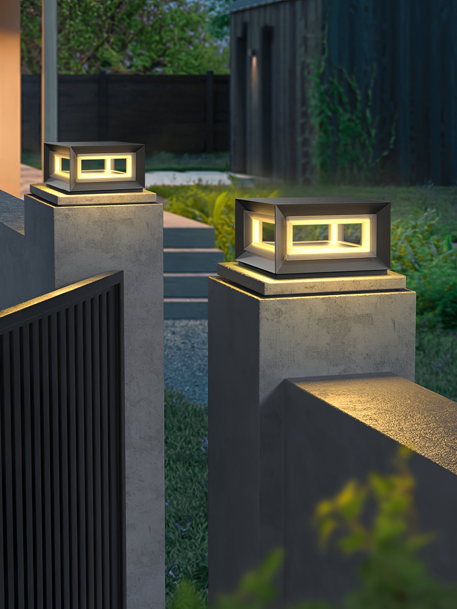 Outdoor Post Light | Waterproof Metal & Acrylic | Available in Black & White