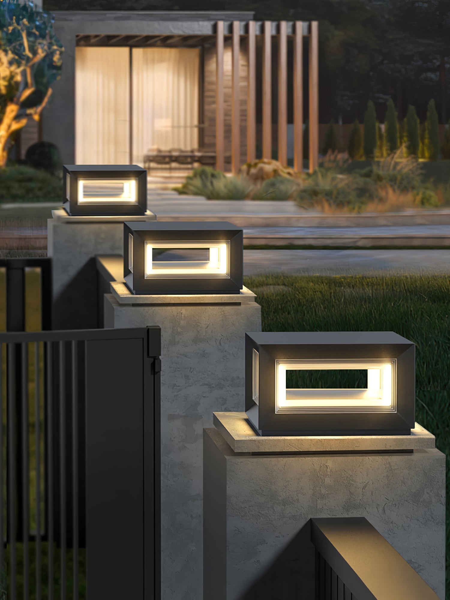 Outdoor Post Light | Waterproof Metal & Acrylic | Available in Black & White