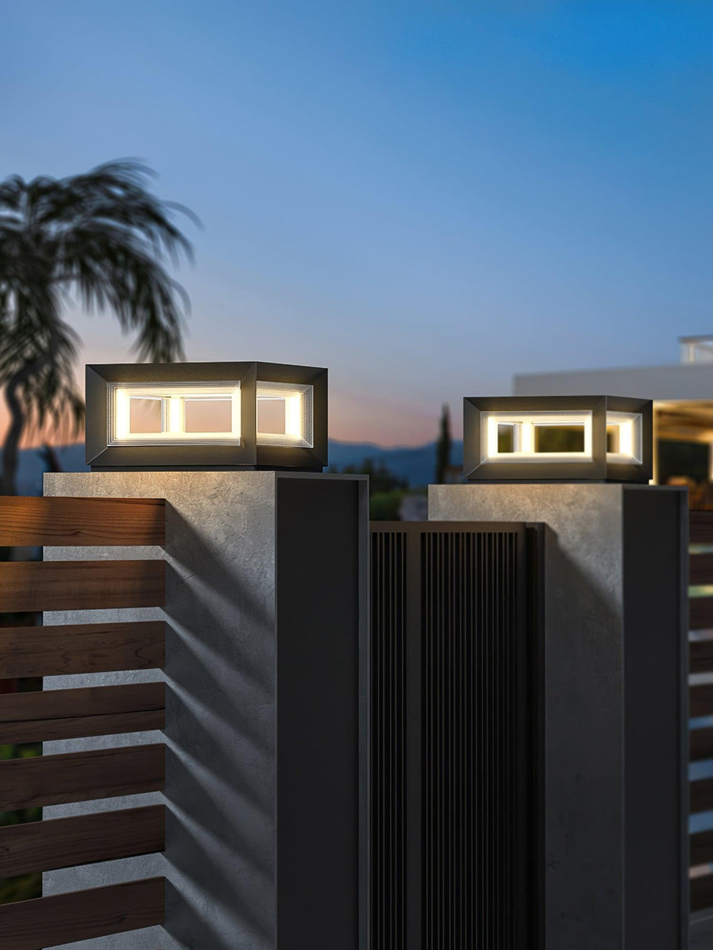 Outdoor Post Light | Waterproof Metal & Acrylic | Available in Black & White