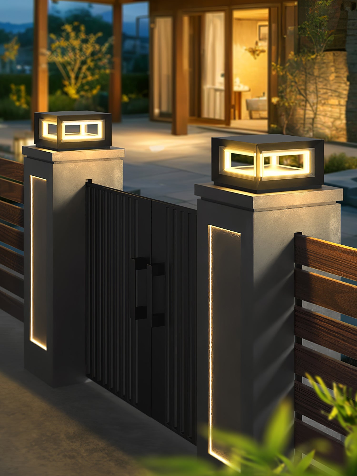 Outdoor Post Light | Waterproof Metal & Acrylic | Available in Black & White