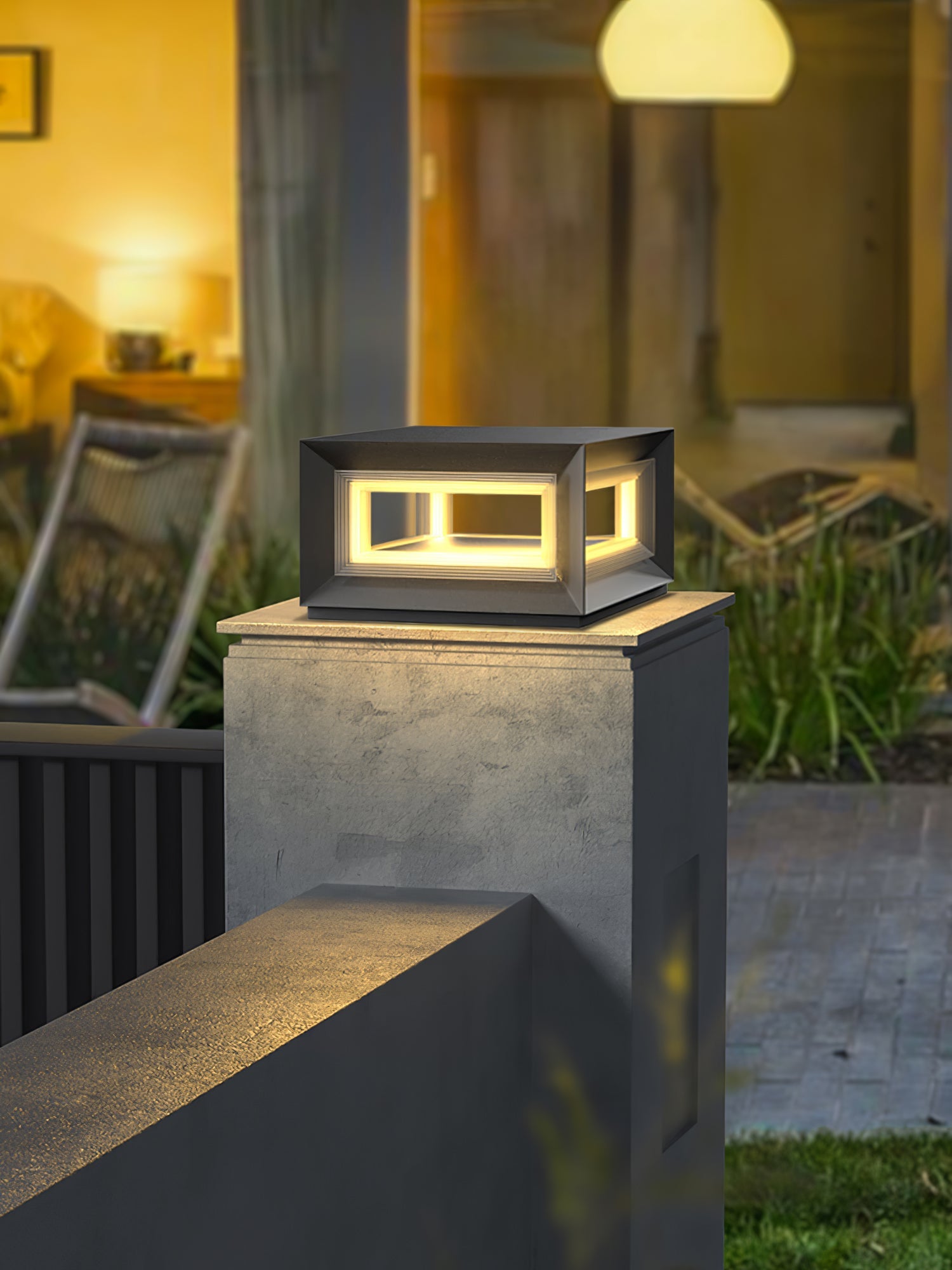 Outdoor Post Light | Waterproof Metal & Acrylic | Available in Black & White