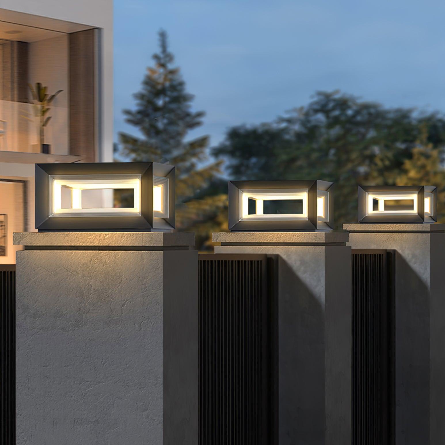 Outdoor Post Light | Waterproof Metal & Acrylic | Available in Black & White