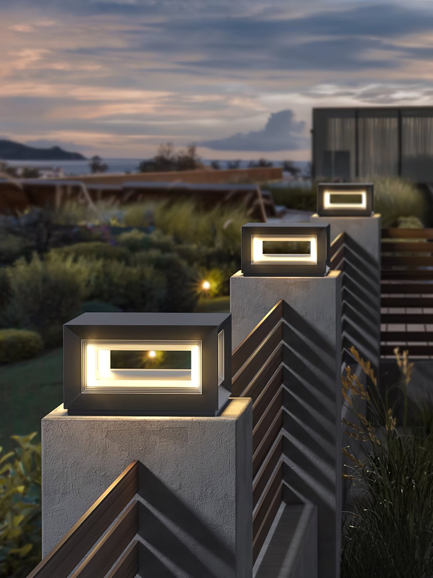 Outdoor Post Light | Waterproof Metal & Acrylic | Available in Black & White