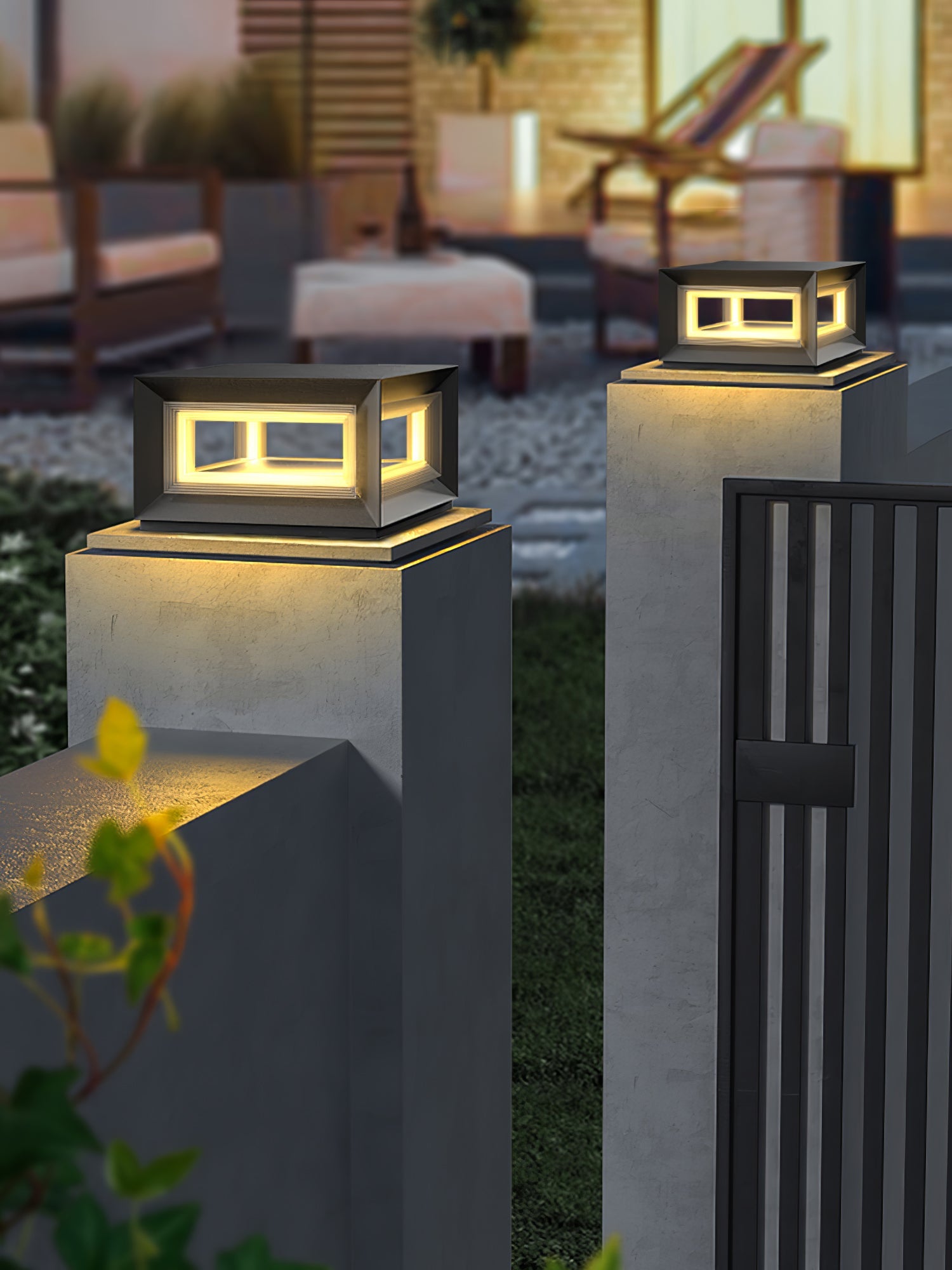 Outdoor Post Light | Waterproof Metal & Acrylic | Available in Black & White