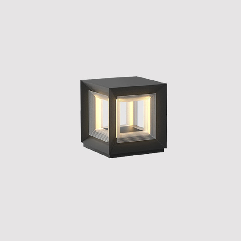 Outdoor Post Light | Waterproof Metal & Acrylic | Available in Black & White
