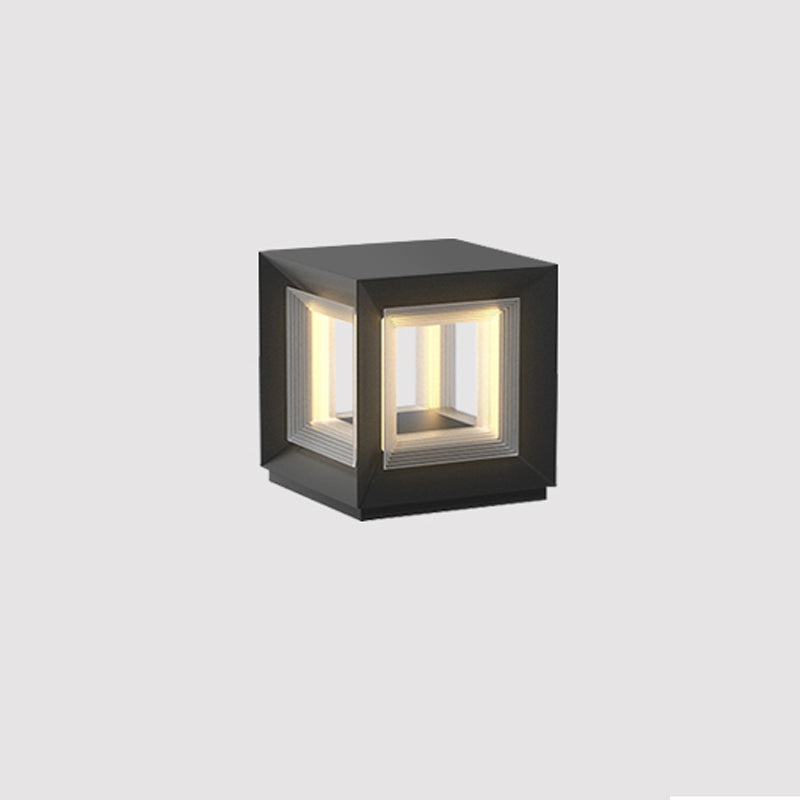 Outdoor Post Light | Waterproof Metal & Acrylic | Available in Black & White
