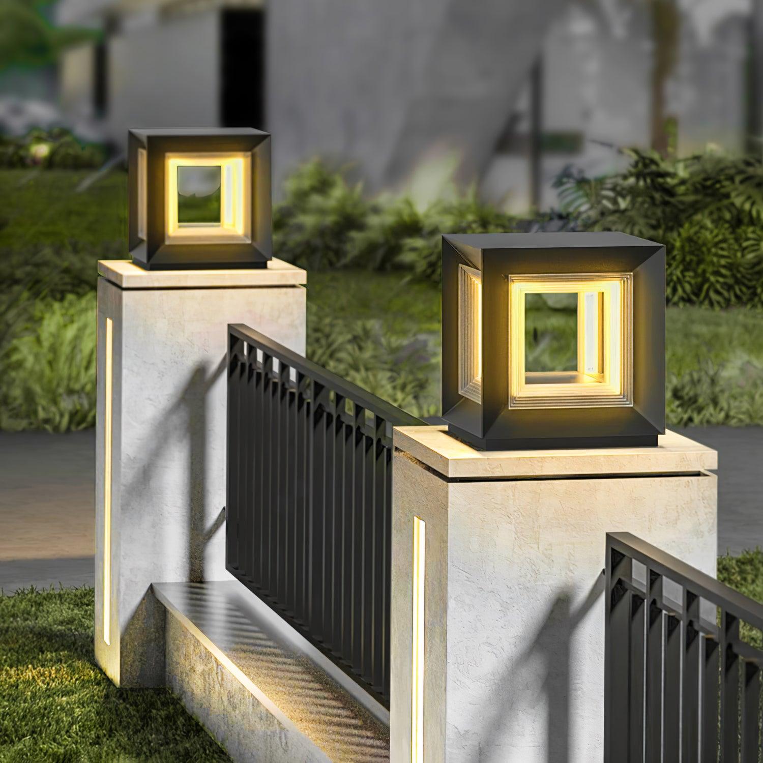 Outdoor Post Light | Waterproof Metal & Acrylic | Available in Black & White