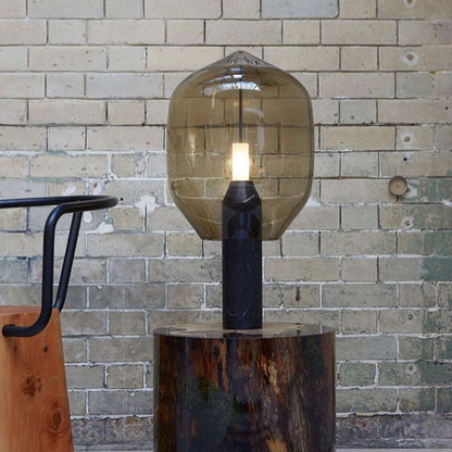 Lighthouse Table Lamp | Mouth-Blown Glass & Marble | White or Black