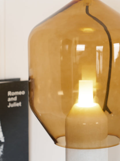 Lighthouse Table Lamp | Mouth-Blown Glass & Marble | White or Black
