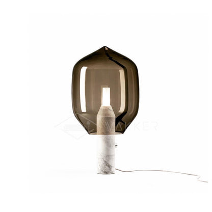 Lighthouse Table Lamp | Mouth-Blown Glass & Marble | White or Black