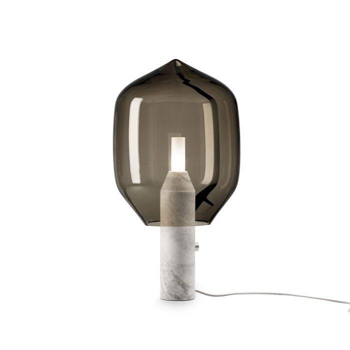 Lighthouse Table Lamp | Mouth-Blown Glass & Marble | White or Black