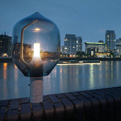 Lighthouse Table Lamp | Mouth-Blown Glass & Marble | White or Black