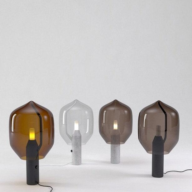 Lighthouse Table Lamp | Mouth-Blown Glass & Marble | White or Black