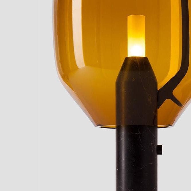 Lighthouse Table Lamp | Mouth-Blown Glass & Marble | White or Black