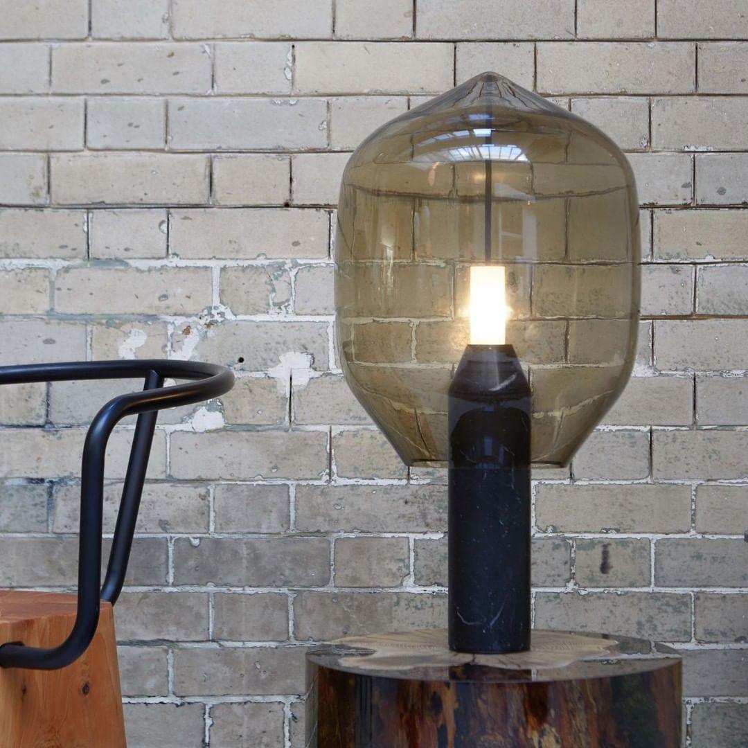Lighthouse Table Lamp | Mouth-Blown Glass & Marble | White or Black