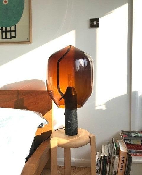 Lighthouse Table Lamp | Mouth-Blown Glass & Marble | White or Black