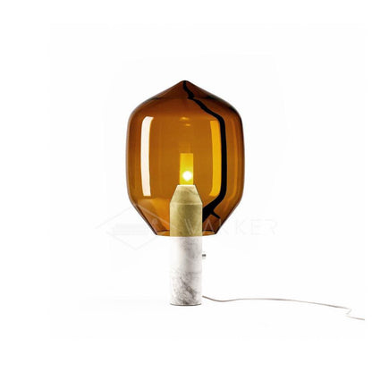 Lighthouse Table Lamp | Mouth-Blown Glass & Marble | White or Black