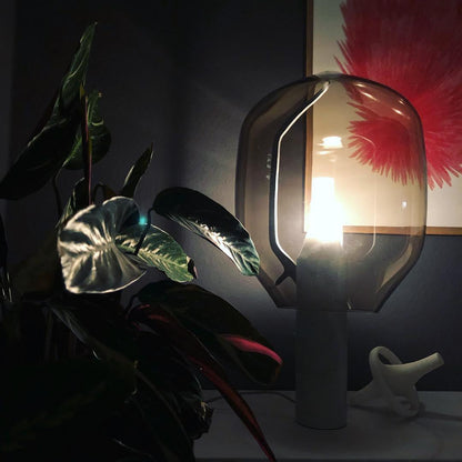 Lighthouse Table Lamp | Mouth-Blown Glass & Marble | White or Black