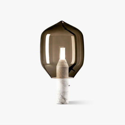 Lighthouse Table Lamp | Mouth-Blown Glass & Marble | White or Black