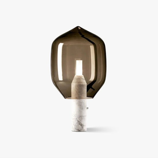 Lighthouse Table Lamp | Mouth-Blown Glass & Marble | White or Black