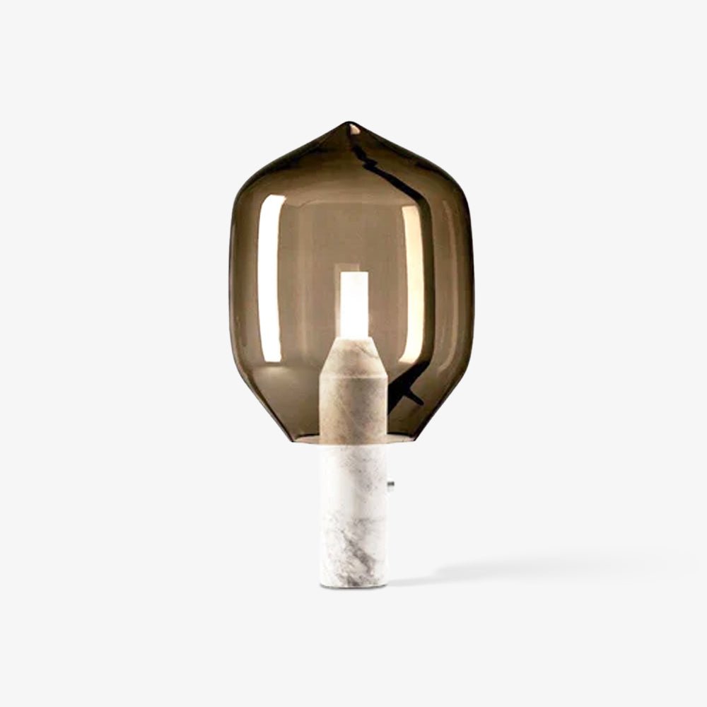 Lighthouse Table Lamp | Mouth-Blown Glass & Marble | White or Black