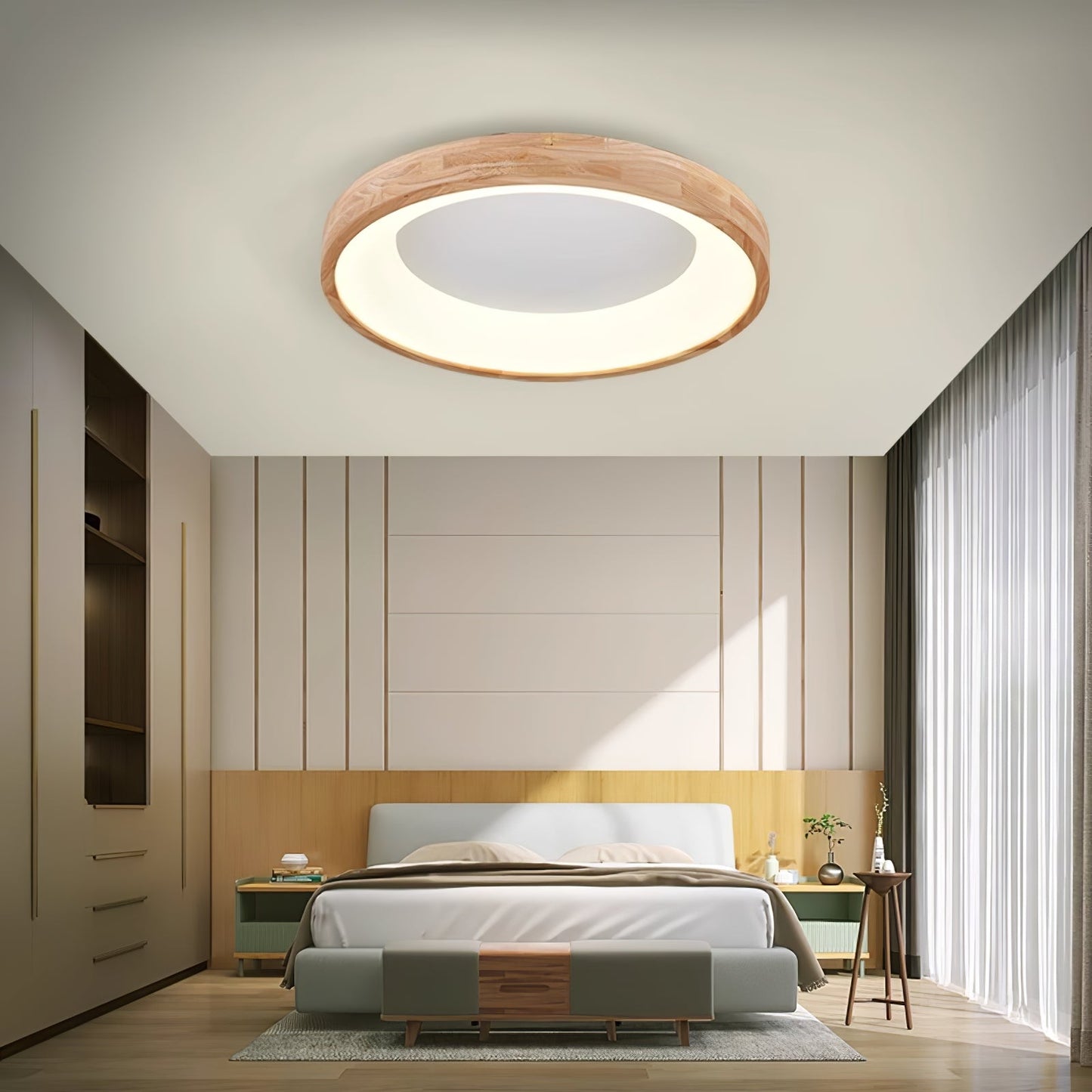 Ligna Square Ceiling Light | Wood & Acrylic | Various Sizes