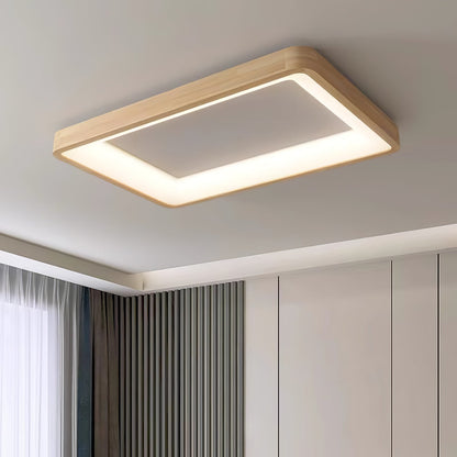 Ligna Square Ceiling Light | Wood & Acrylic | Various Sizes