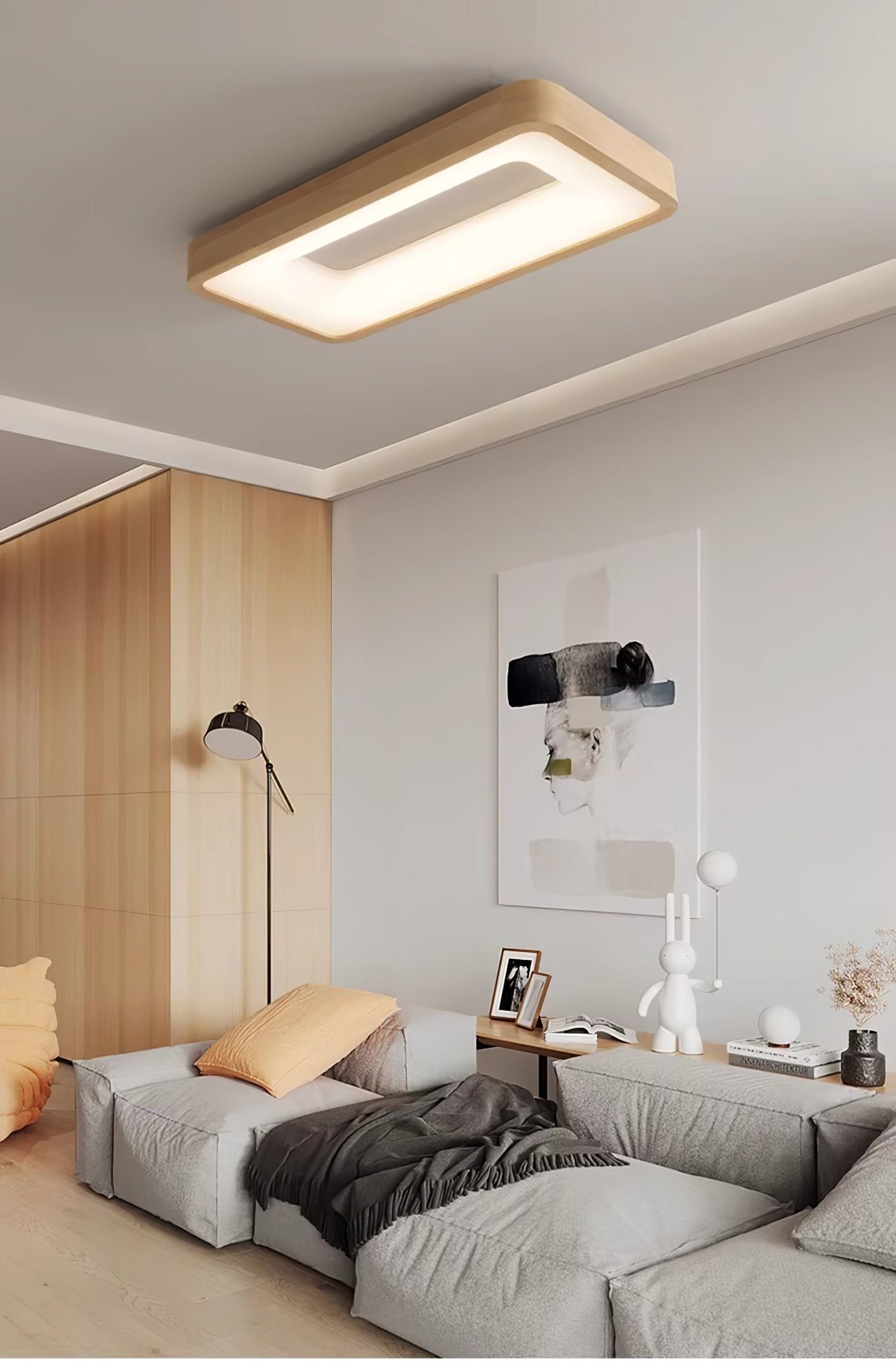Ligna Square Ceiling Light | Wood & Acrylic | Various Sizes