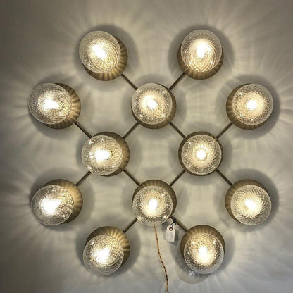 Lunara Wall Lamp | Metal, Brass, Glass | White, Clear