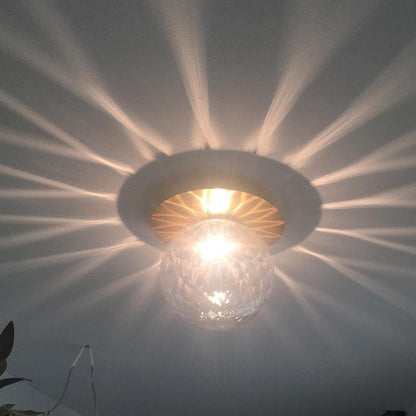 Lunara Wall Lamp | Metal, Brass, Glass | White, Clear